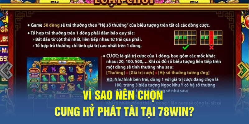 Vì sao nên chọn Cung Hỷ Phát Tài tại 78WIN?
